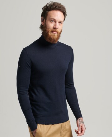 Superdry Regular fit Trui 'Studios' in Blauw: voorkant