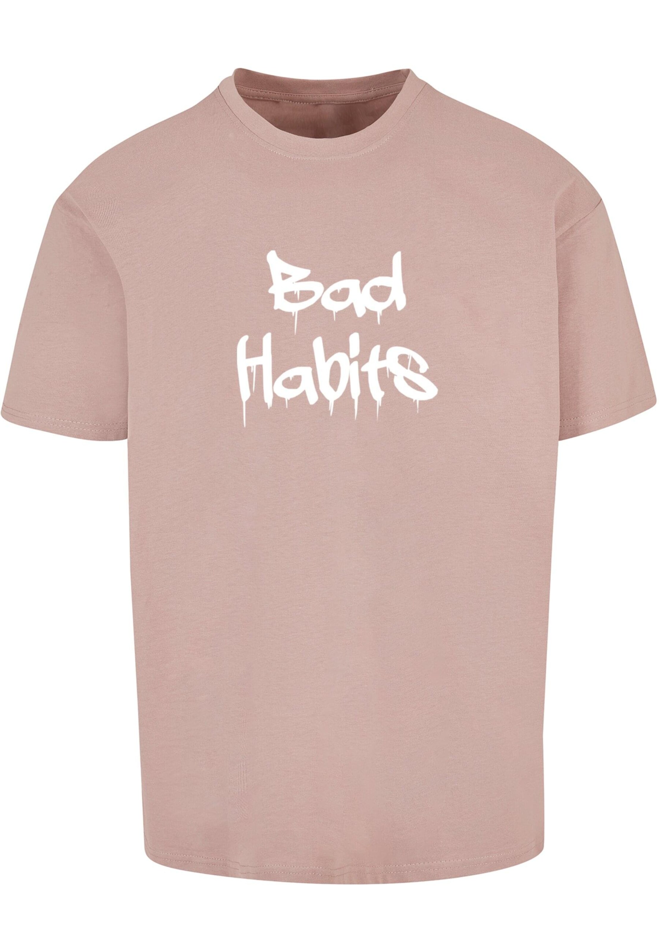 Merchcode Tričko 'Bad Habits' – béžová: přední strana