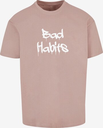 Merchcode Shirt 'Bad Habits' in Beige: front