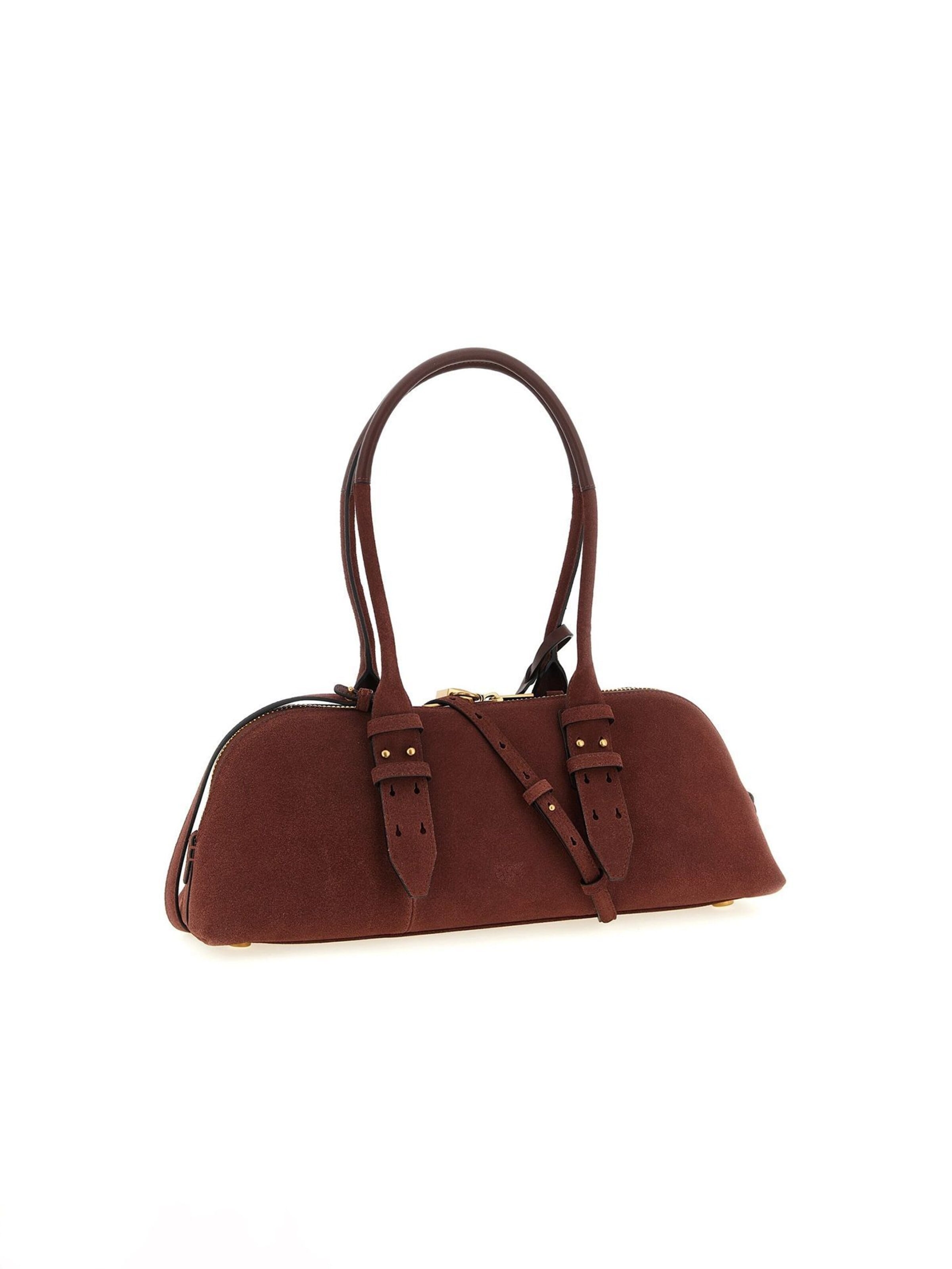 Borsa a mano 'Bowling Baguette' di PINKO in rosso