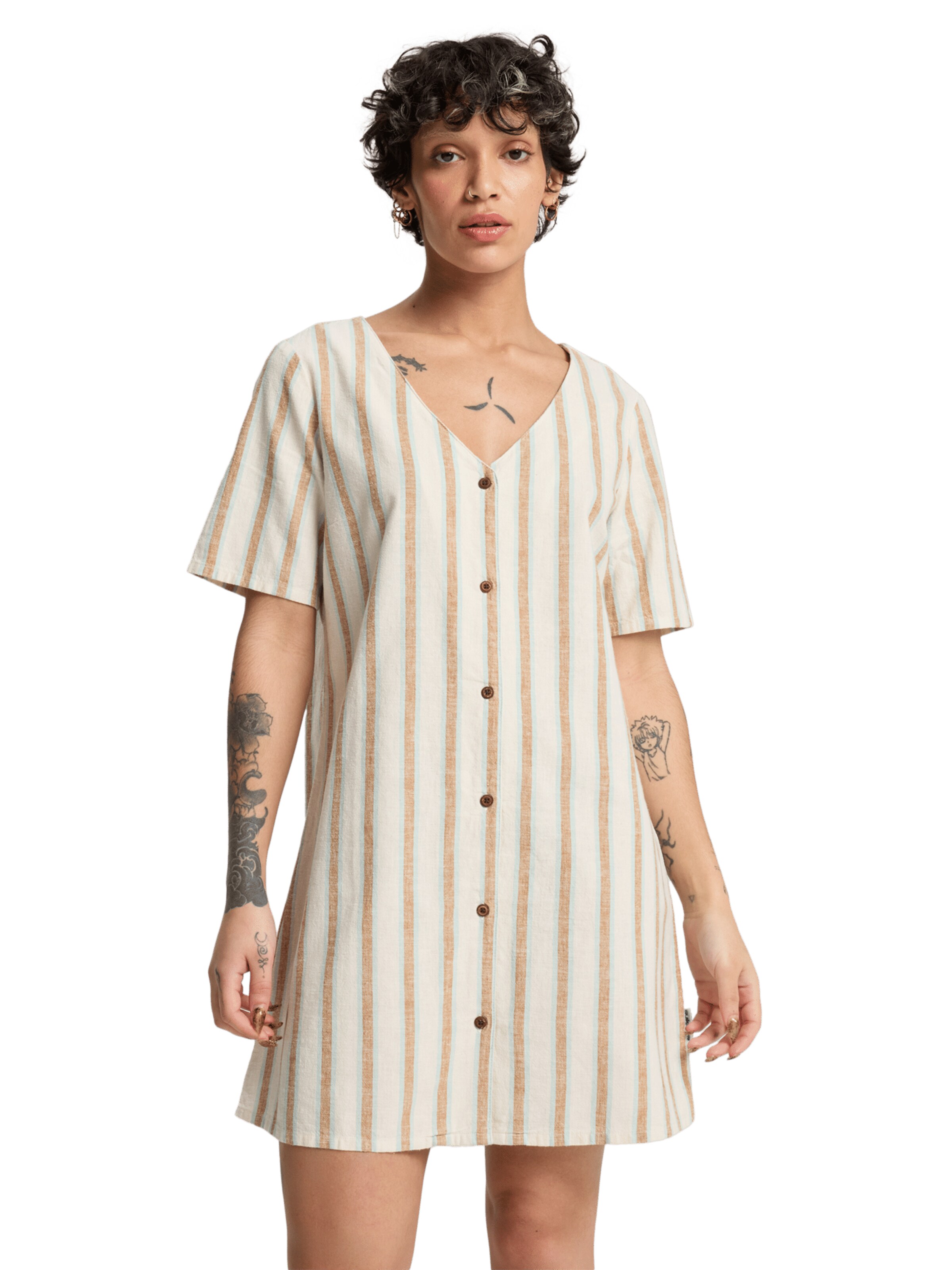 QUIKSILVER Kleid in Beige: Vorderseite