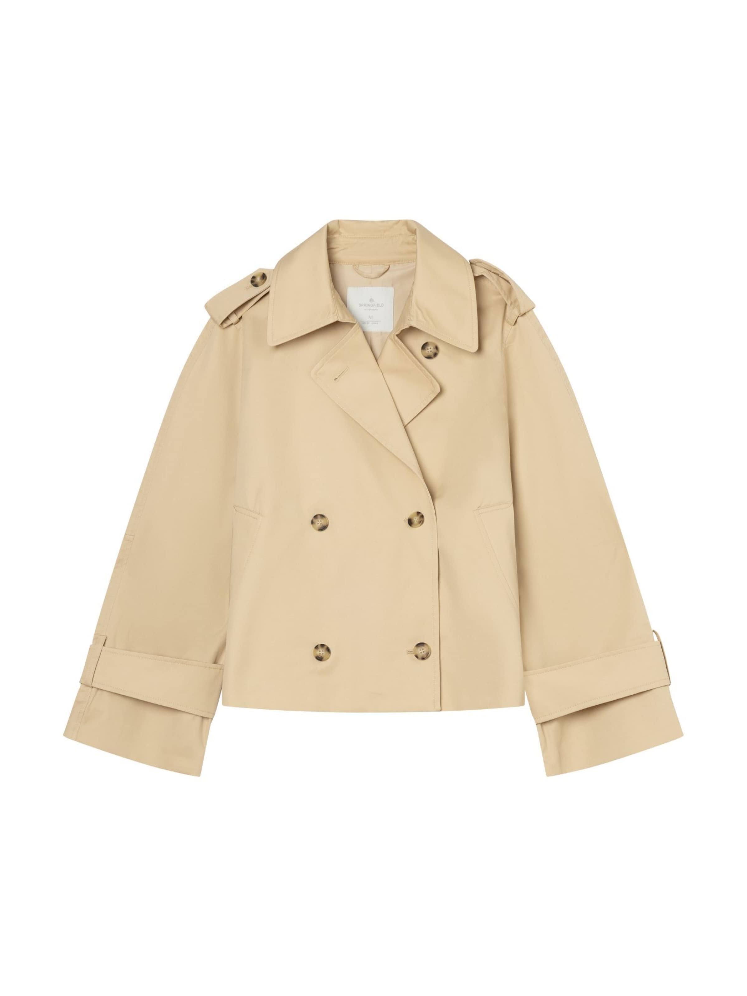 Springfield Manteau mi-saison en beige, Vue avec produit