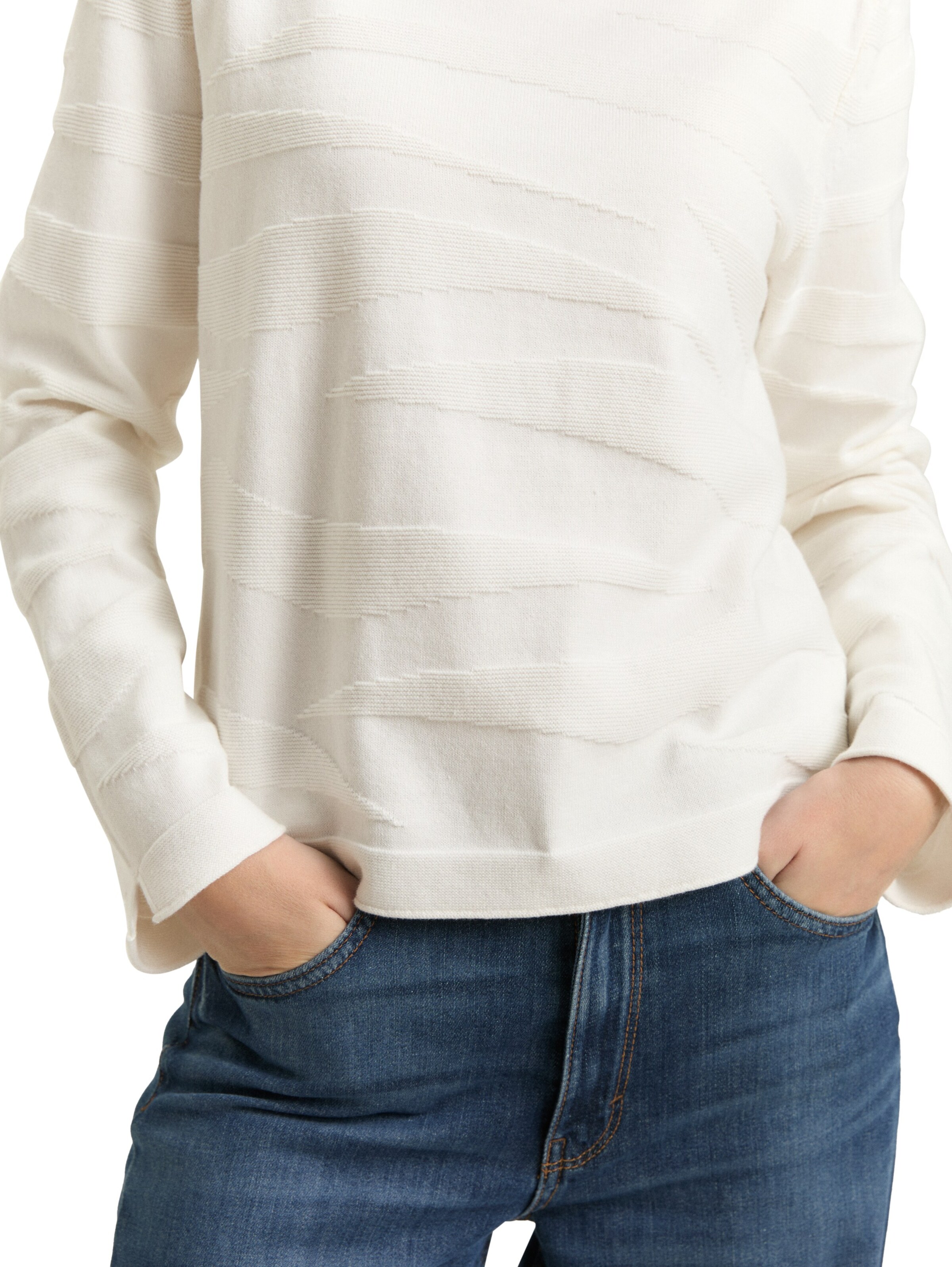 TOM TAILOR Sweater in White