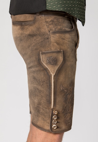 STOCKERPOINT Regular Trachtenlederhose 'Jordan' in Braun