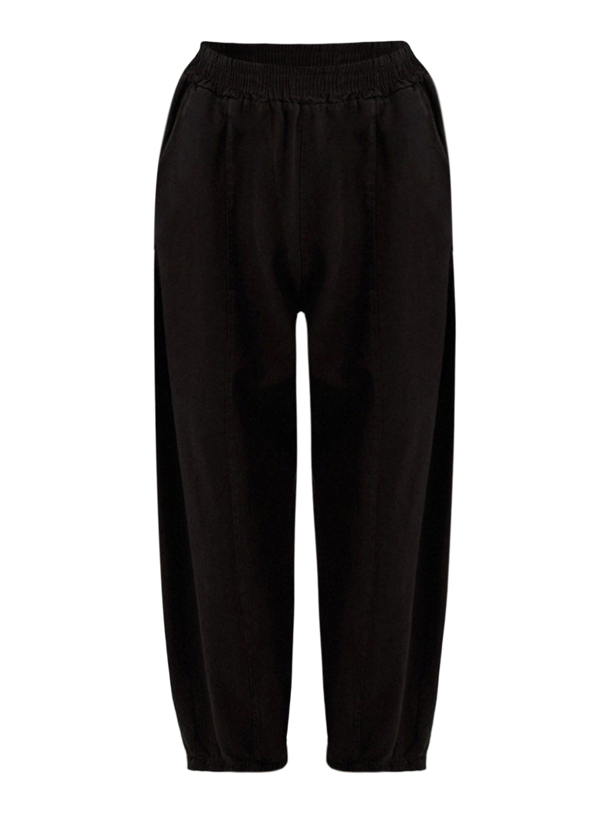 Touche Prive Baggy Broek in Zwart: voorkant