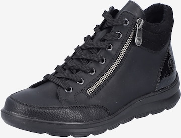 Rieker Lace-Up Boots in Black: front