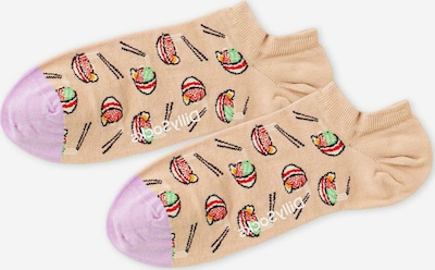 DillySocks Sokken ' Miso ' in de kleur Beige / Gemengde kleuren, Productweergave