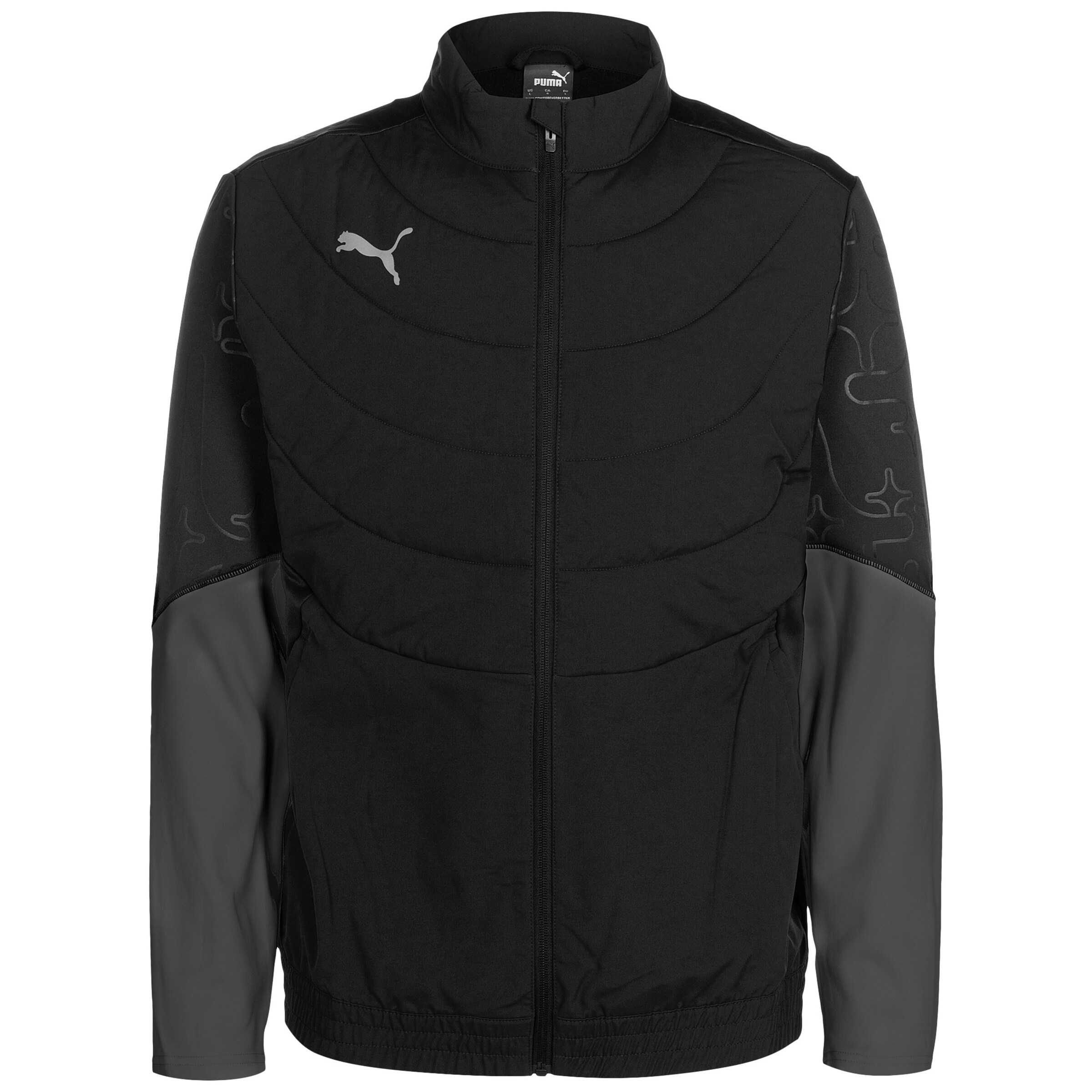 PUMA Sportjacke 'Individual' in Schwarz: Vorderseite