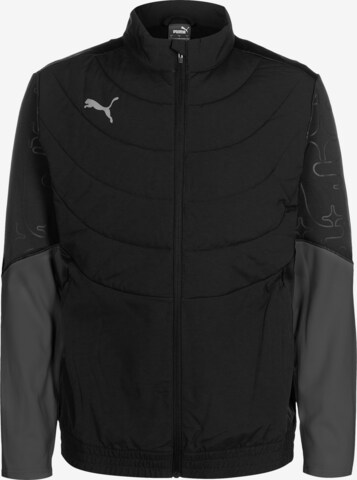 PUMA Athletic Jacket in Black: front