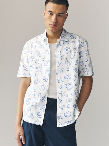 Next Regular fit Button Up Shirt in White: front