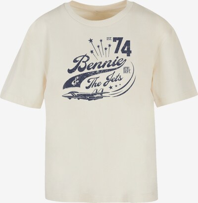 F4NT4STIC T-Shirt 'Elton John Bennie And The Jets' in elfenbein / dunkelblau, Produktansicht