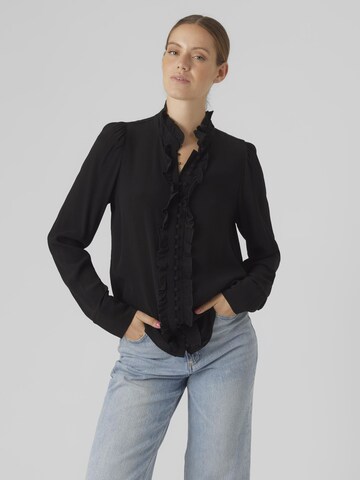 Chemisier 'SELLA ' VERO MODA en noir : devant