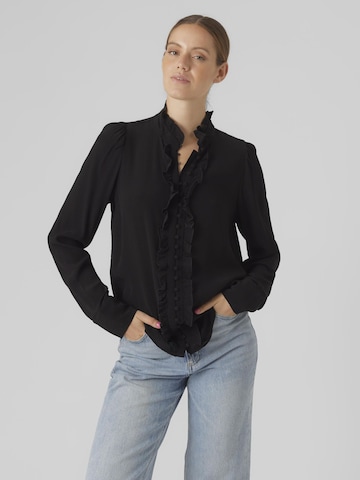 VERO MODA Blouse 'SELLA ' in Zwart: voorkant