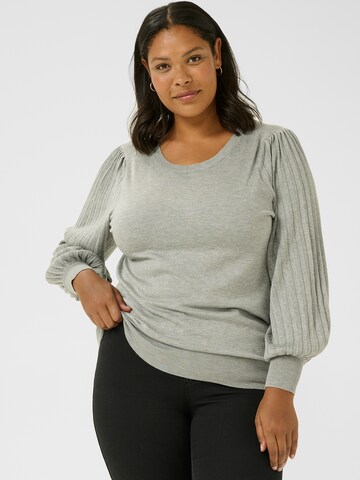 KAFFE CURVE - Jersey 'KC Loni' en gris: frente