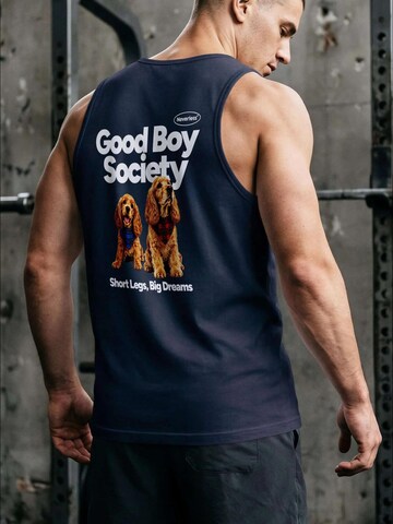 Neverless Shirt 'Good Boy Society' in Blue
