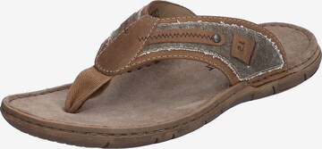 JOSEF SEIBEL T-Bar Sandals 'Paul' in Brown: front