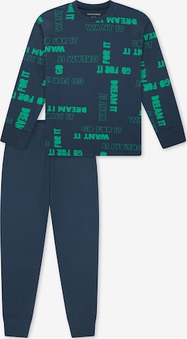 Pyjama ' Nightwear ' SCHIESSER en bleu : devant