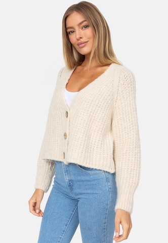 Decay Knit Cardigan in Beige