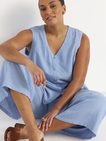 Cellbes of Sweden Ärmellose Bluse aus Leinen- und Viskosemischung in Blau
