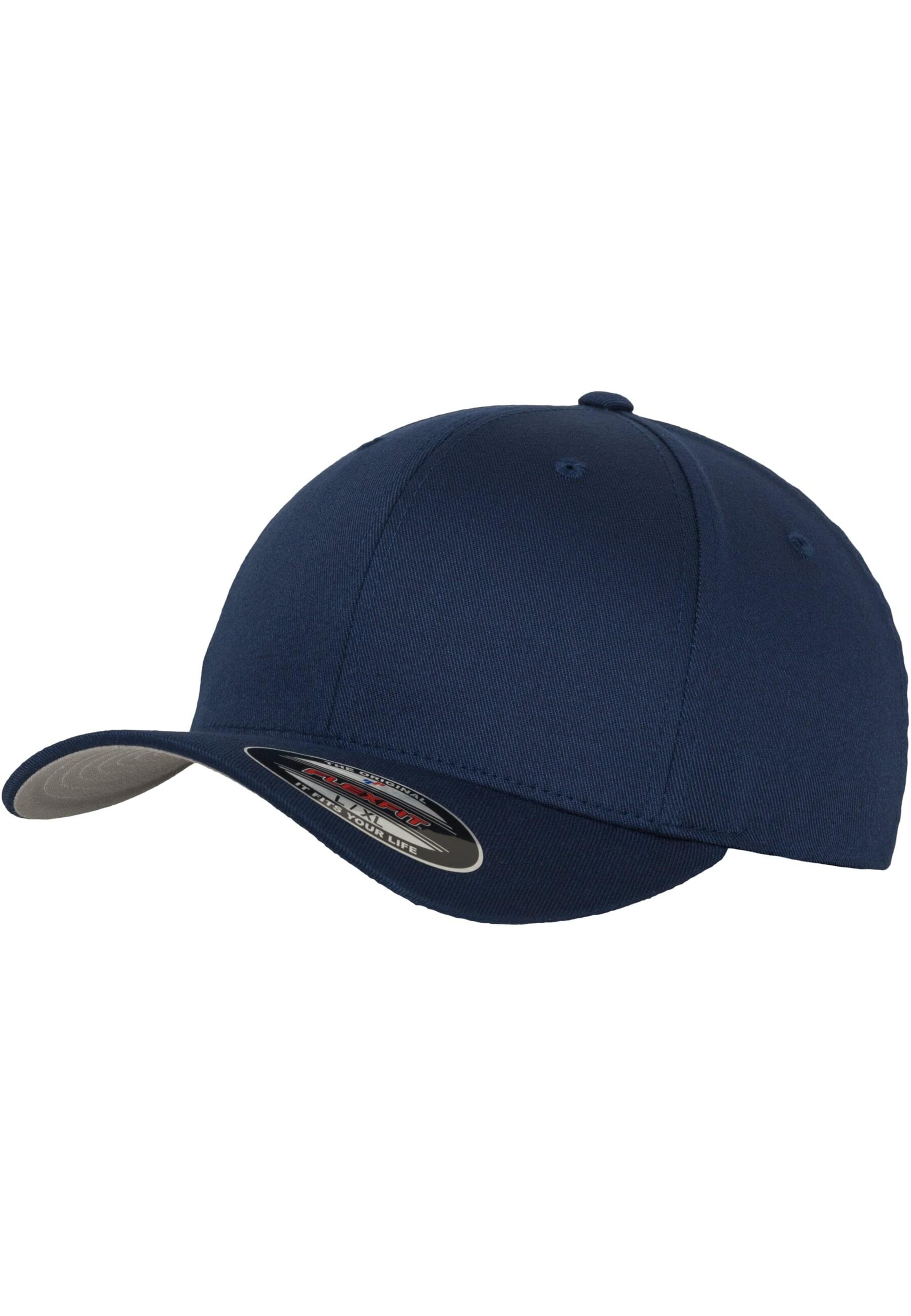 Flexfit Cap in Blau: Vorderseite