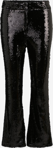 River Island Petite Flared Trousers in Black: front