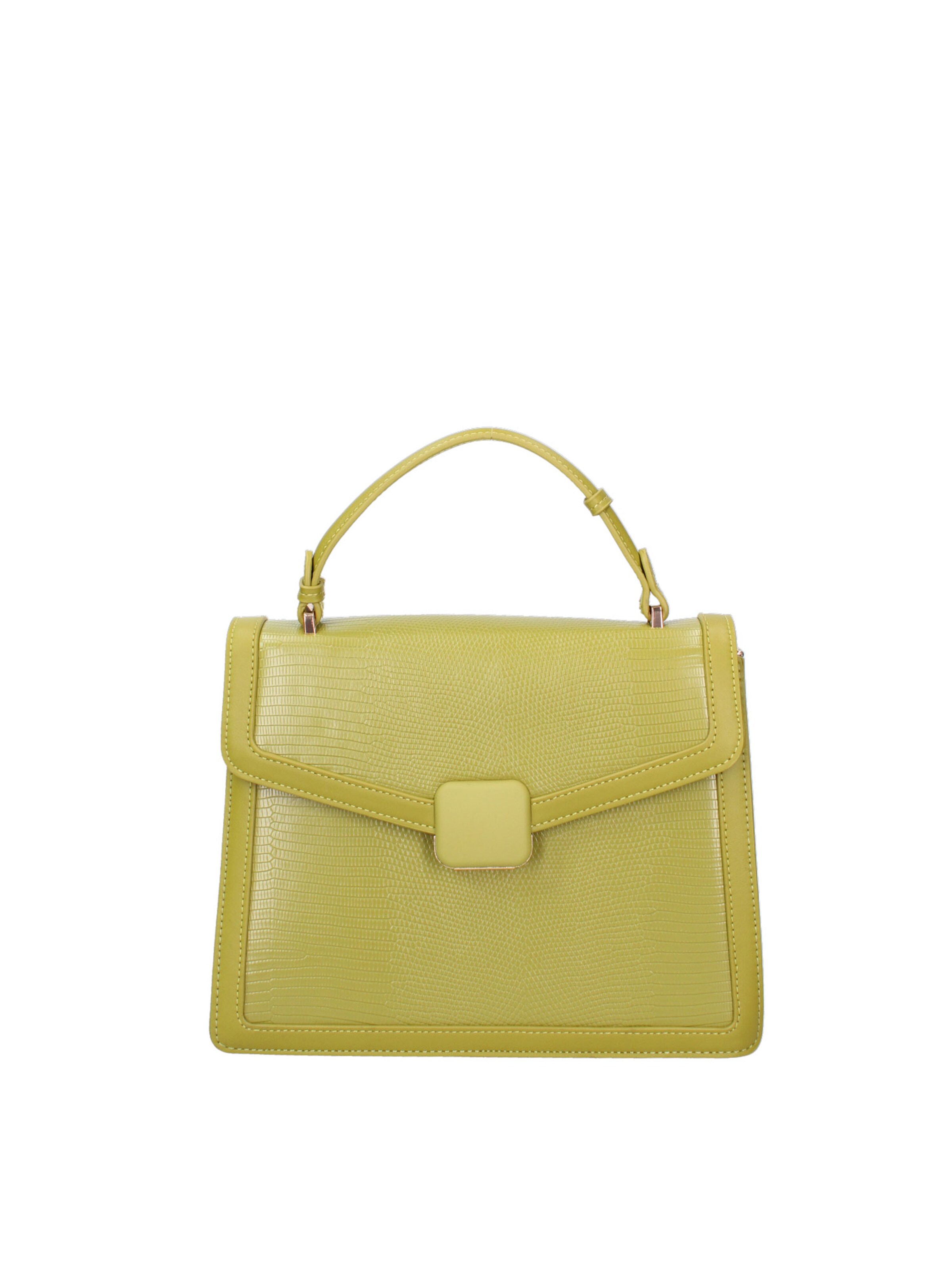Borsa a mano 'Borsa a Mano Seraphina Ecopelle - Chiusura a Scatto e Tracolla' di Diana&Co. in verde: frontale