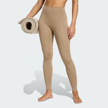 ADIDAS PERFORMANCE Skinny Παντελόνι φόρμας 'All Me Essentials' σε καφέ: μπροστά