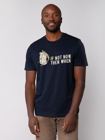 Watapparel T-Shirt 'If Not Now Then When' in Blau: Vorderseite