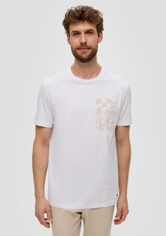 T-Shirt s.Oliver BLACK LABEL en blanc : devant