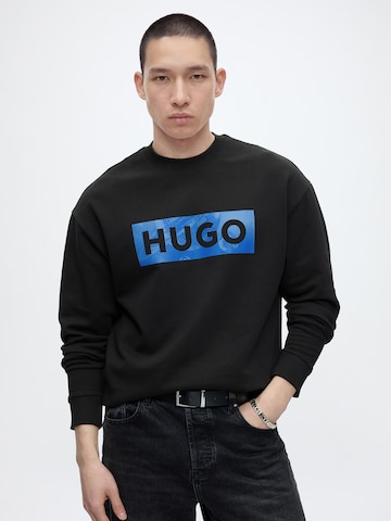 HUGO Tréning póló 'Nixalien' - fekete: elől