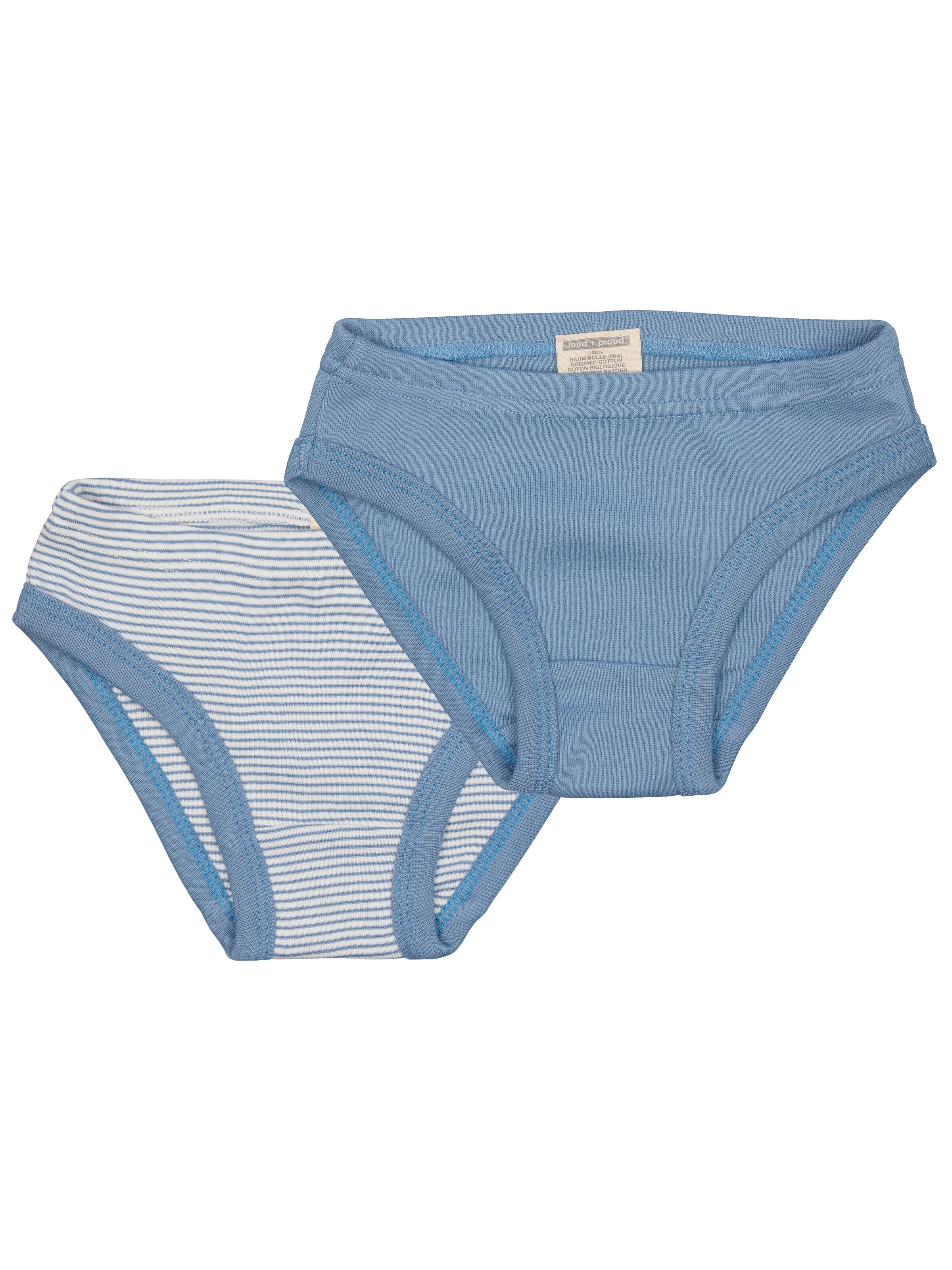loud + proud Underpants in Blue: front