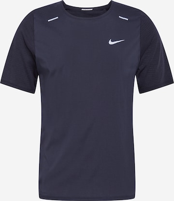 Tricou funcțional 'Breathe Rise' de la NIKE pe albastru: față