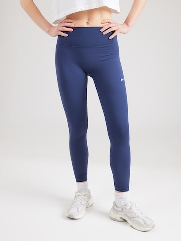 NIKE Skinny Sportnadrágok 'ONE' - kék: elől