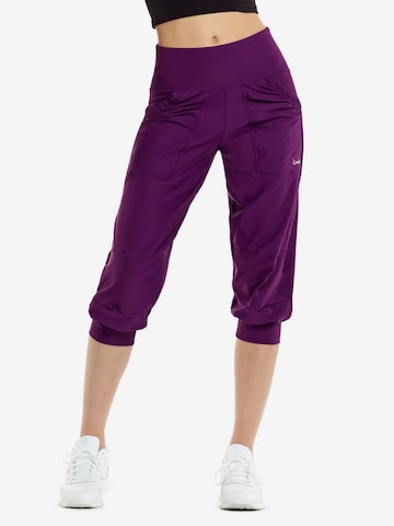 Winshape Tapered Urheiluhousut ' LEI201C ' värissä lila: etupuoli