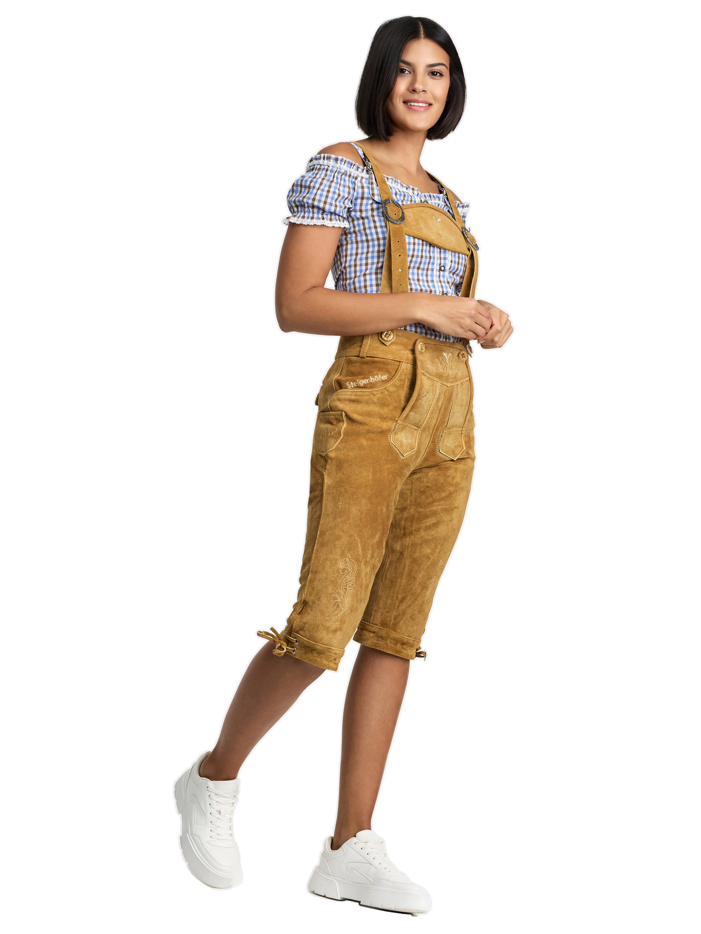 Steigenhöfer Regular Traditional Pants 'Clara' in Brown