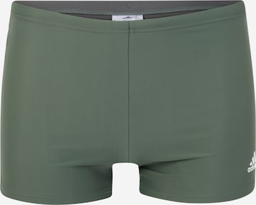 ADIDAS PERFORMANCE Sports swimming trunks in Green: front