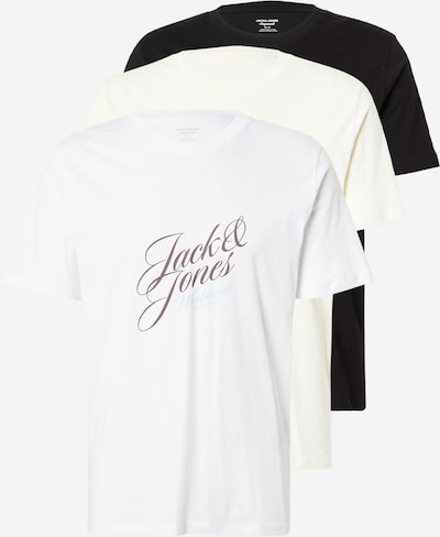 Marškinėliai 'JORInwood' iš JACK & JONES, spalva – smėlio spalva / mėlyna / juoda / balta, Prekių apžvalga