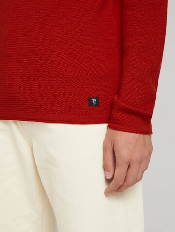 TOM TAILOR DENIM Sweater in Red