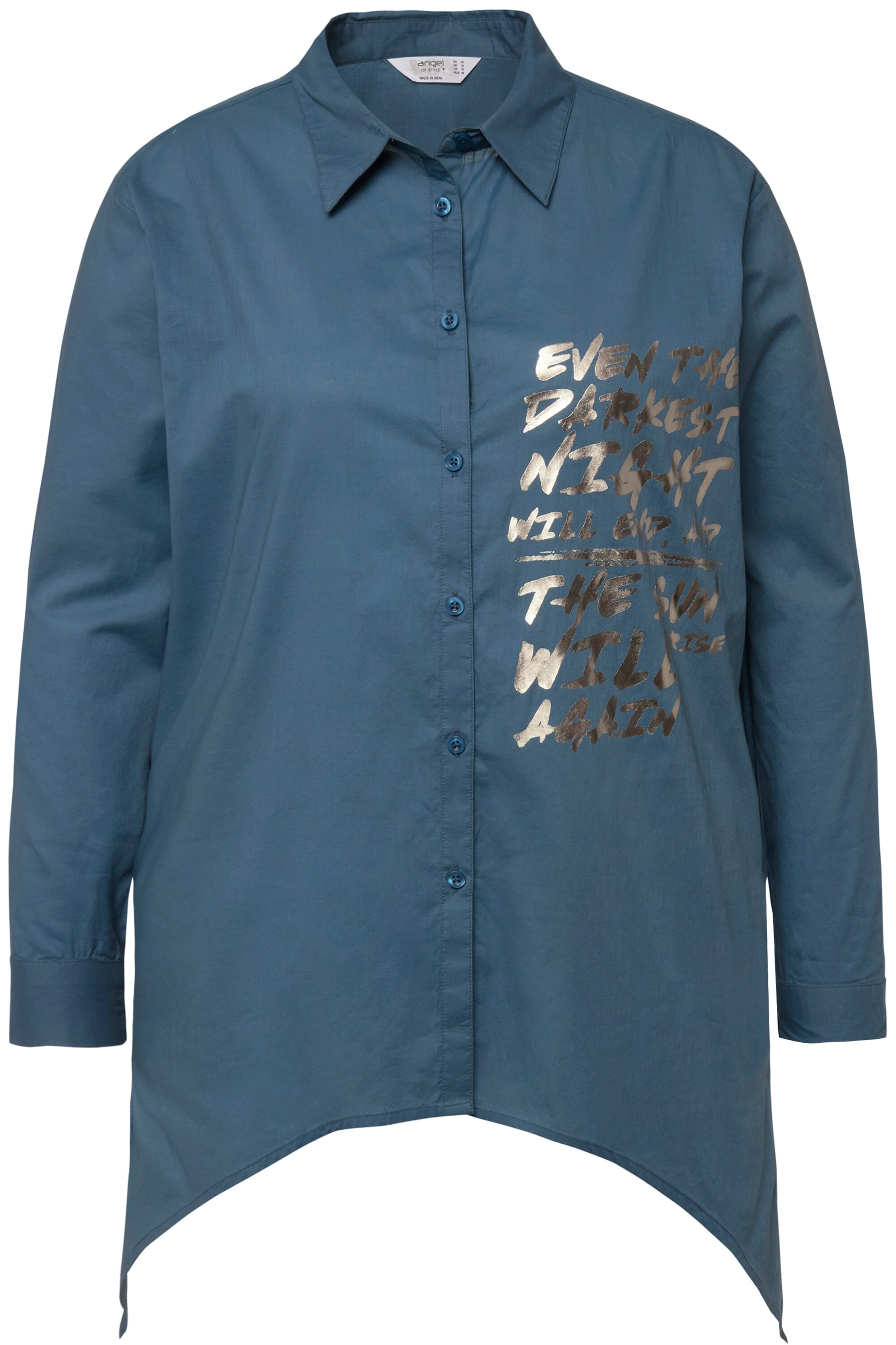 Janet & Joyce Blouse in Blue: front