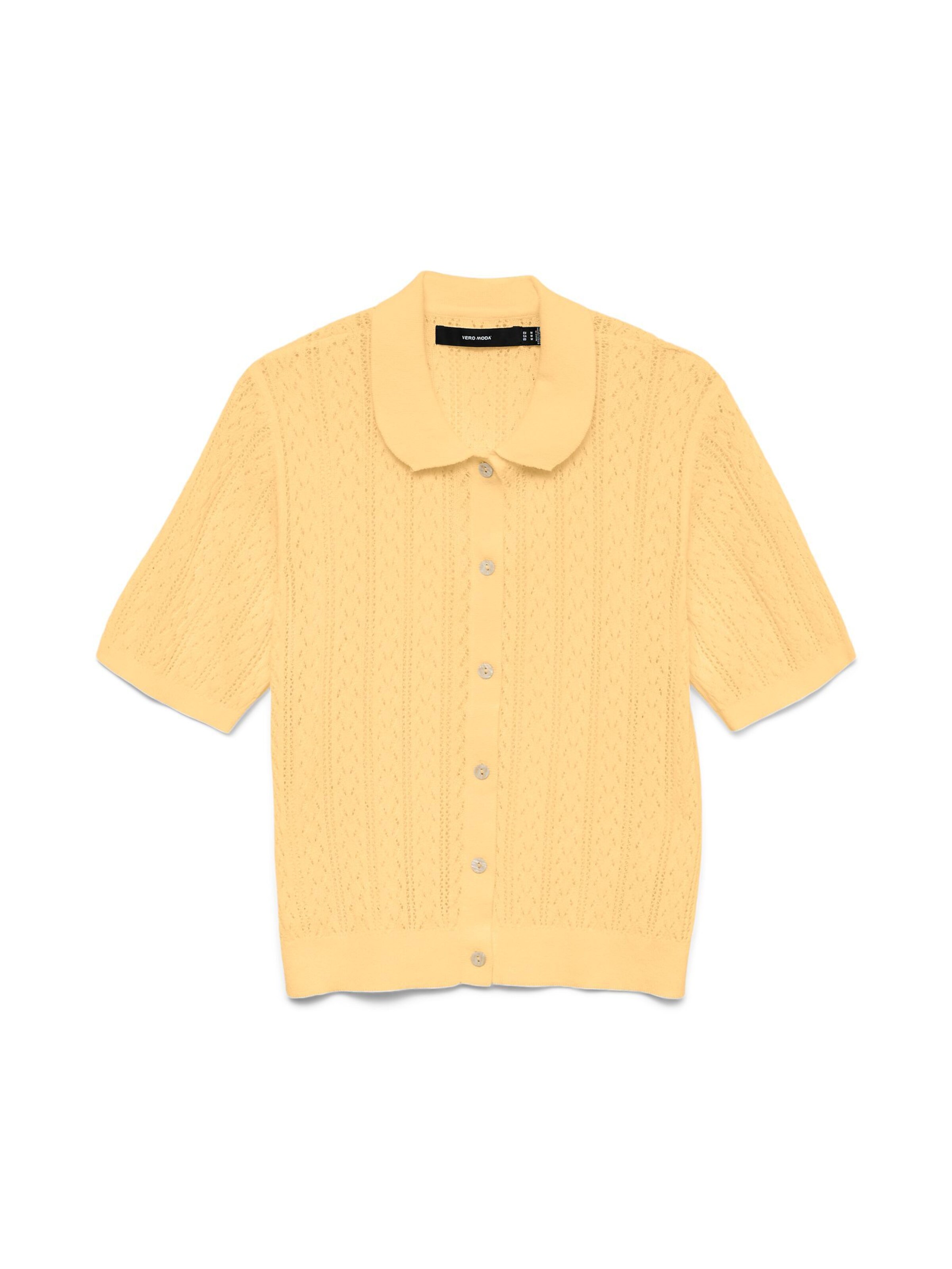 VERO MODA Knit cardigan 'VMLux' in Yellow: front
