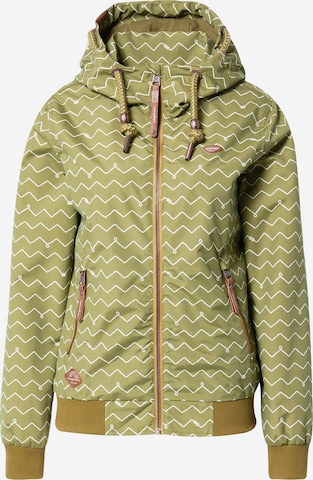 Ragwear Performance Jacket 'Nuggie' in Green: front