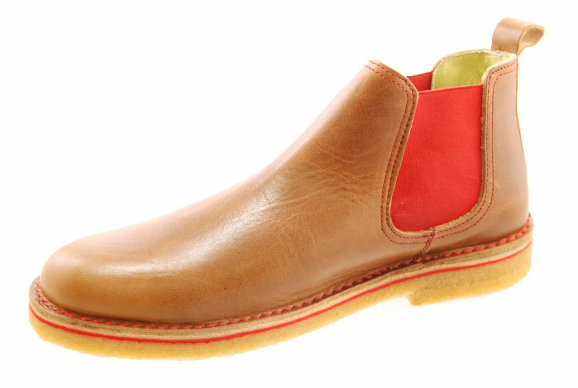 Grünbein Chelsea Boots in Beige: front