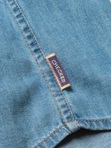 Checker Regular fit Overhemd ' Dynasty Denim ' in Blauw