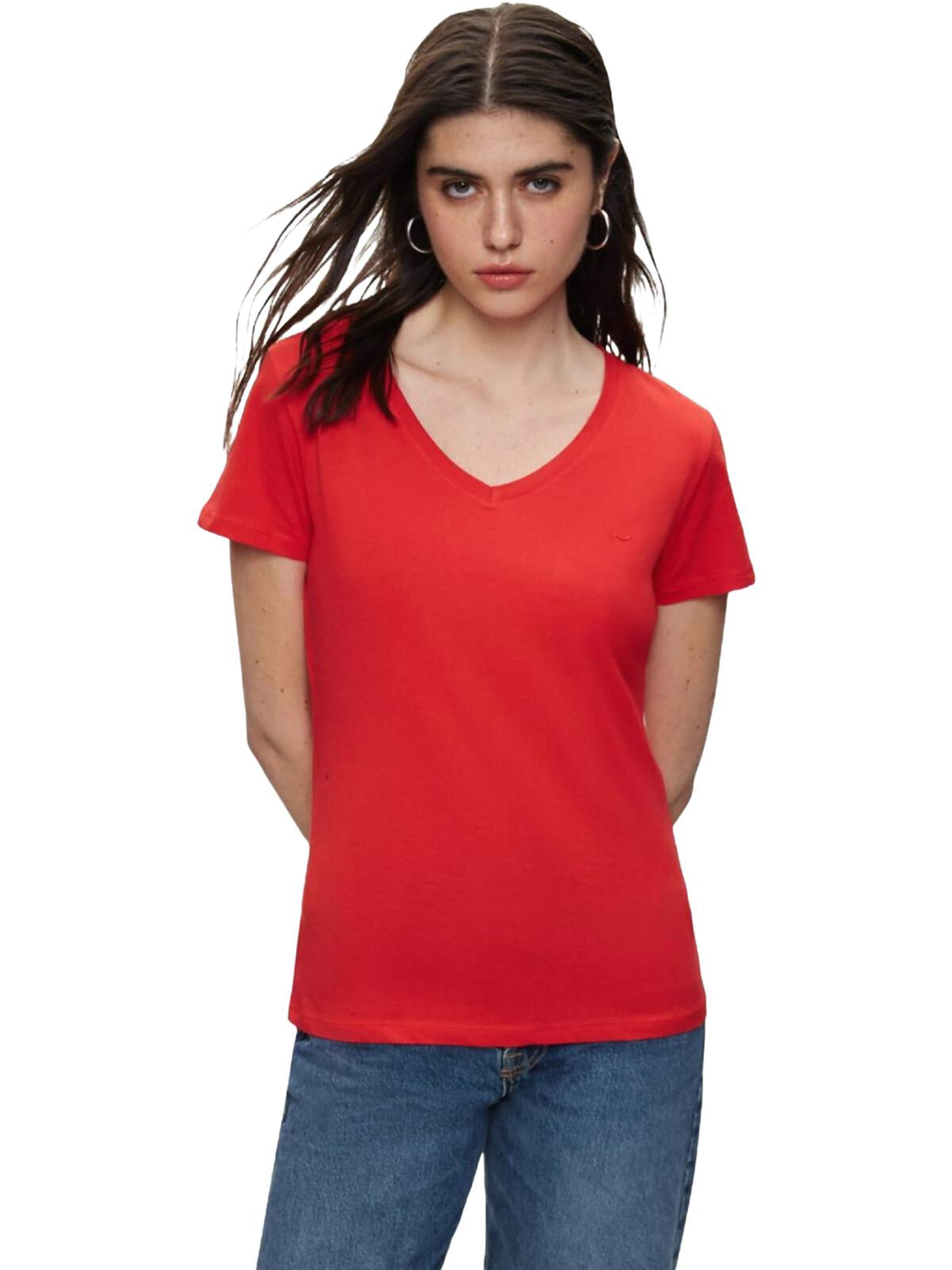 T-shirt 'V-Neck T-Shirt' LTB Jeans en rouge : devant