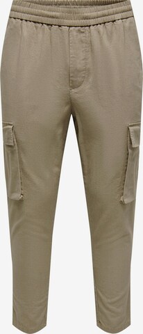 Only & Sons Tapered Trousers 'Linus' in Beige: front