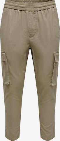 Only & Sons Tapered Pants 'Linus' in Beige: front