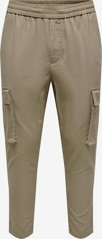 Only & Sons - Tapered Calças 'Linus' em bege: frente