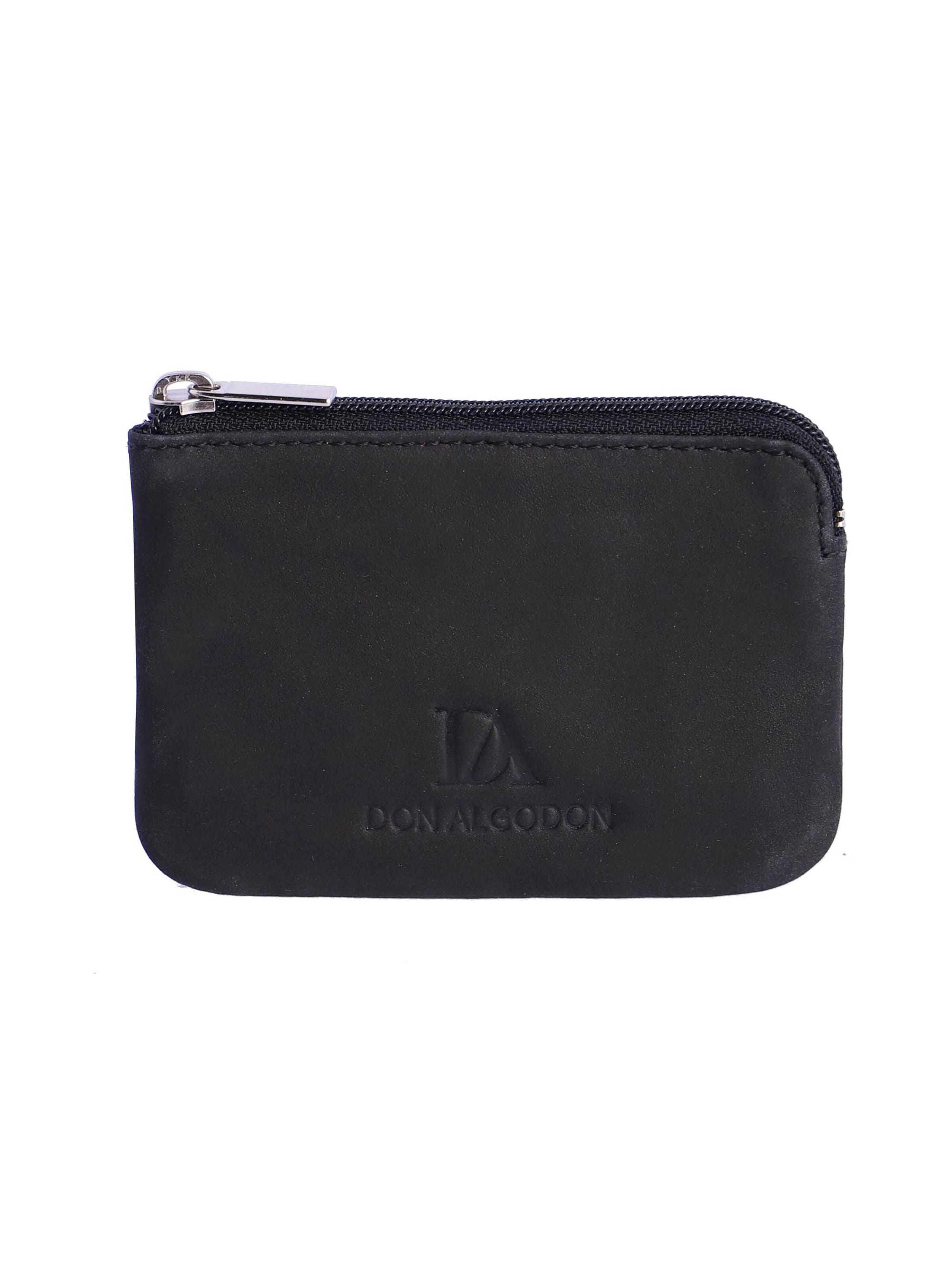 Don Algodon - Cartera 'Monedero para hombre Bruno de piel con protección RFID' en negro: frente