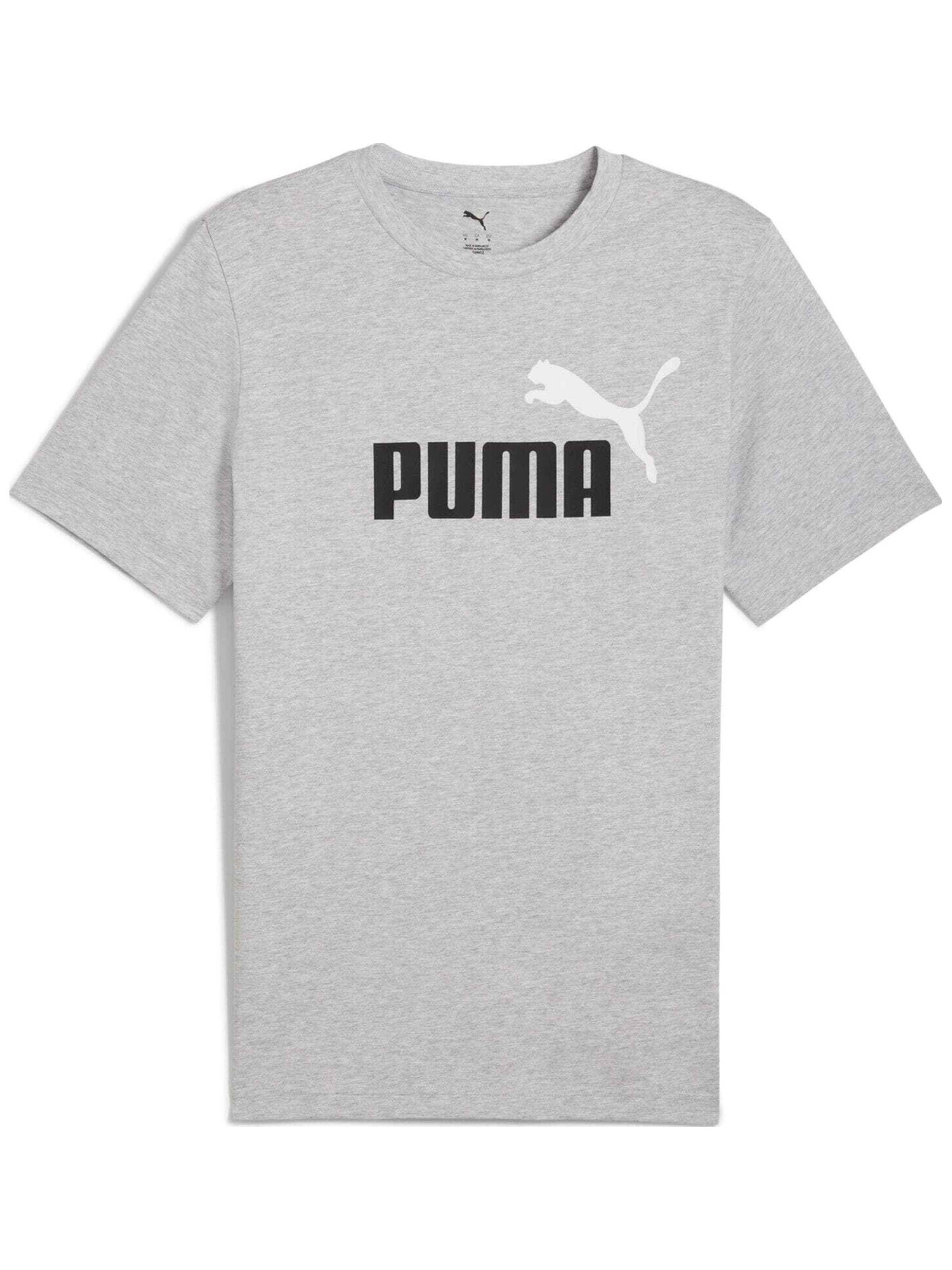 PUMA Shirt 'Puma Ess 2 Color No. 1 Logo Tee' in Grijs
