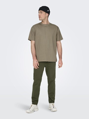 Only & Sons Zúžený Chino kalhoty 'ONSLinus' – zelená